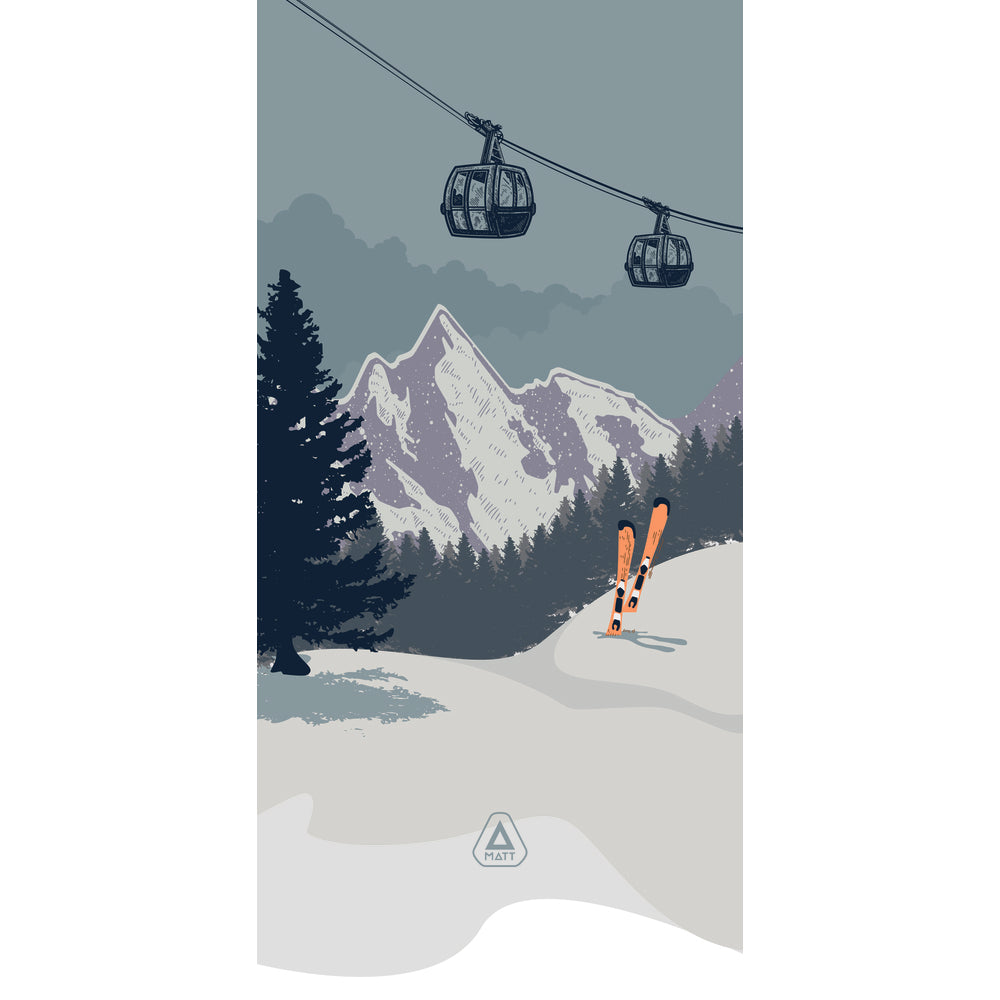 SKIS Coolmax + Polartec tubular scarf