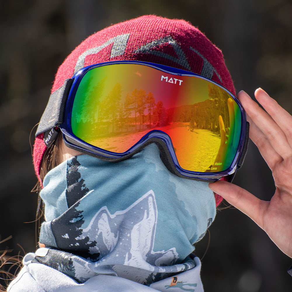 BLUE/RED Kompakt Ski máscara (2)