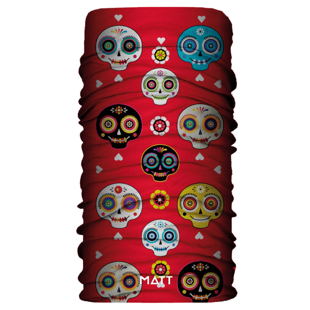 AWESOME SKULL RED Cuello Microfibra infantil & UNICO