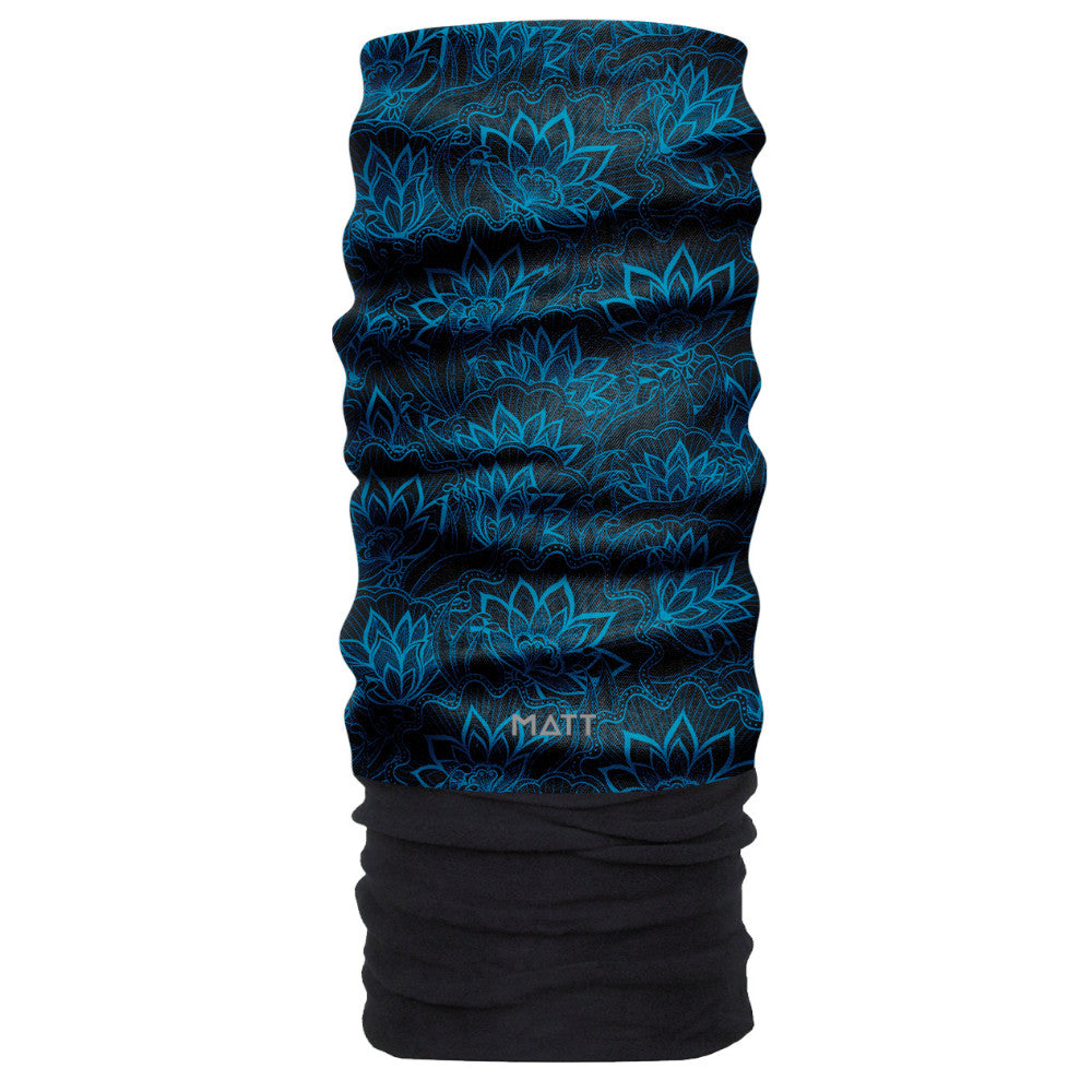 FLORAL BLAU Cuello tubular Coolmax + Polartec & Unico | Unico