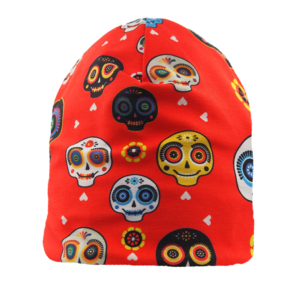 AWESOME SKULLS RED Gorro fino para niños & UNICO | UNICA